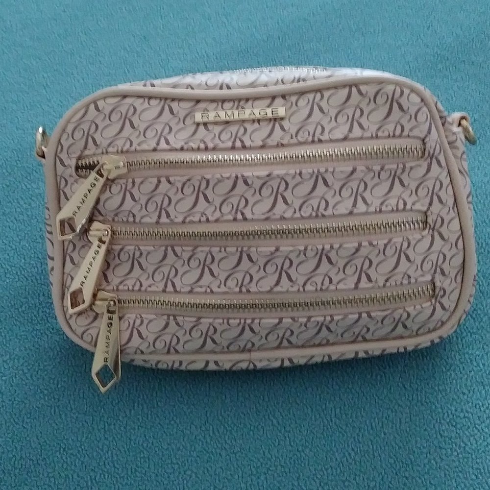 Rampage Nude Cross Body Bag with Chain Strap
